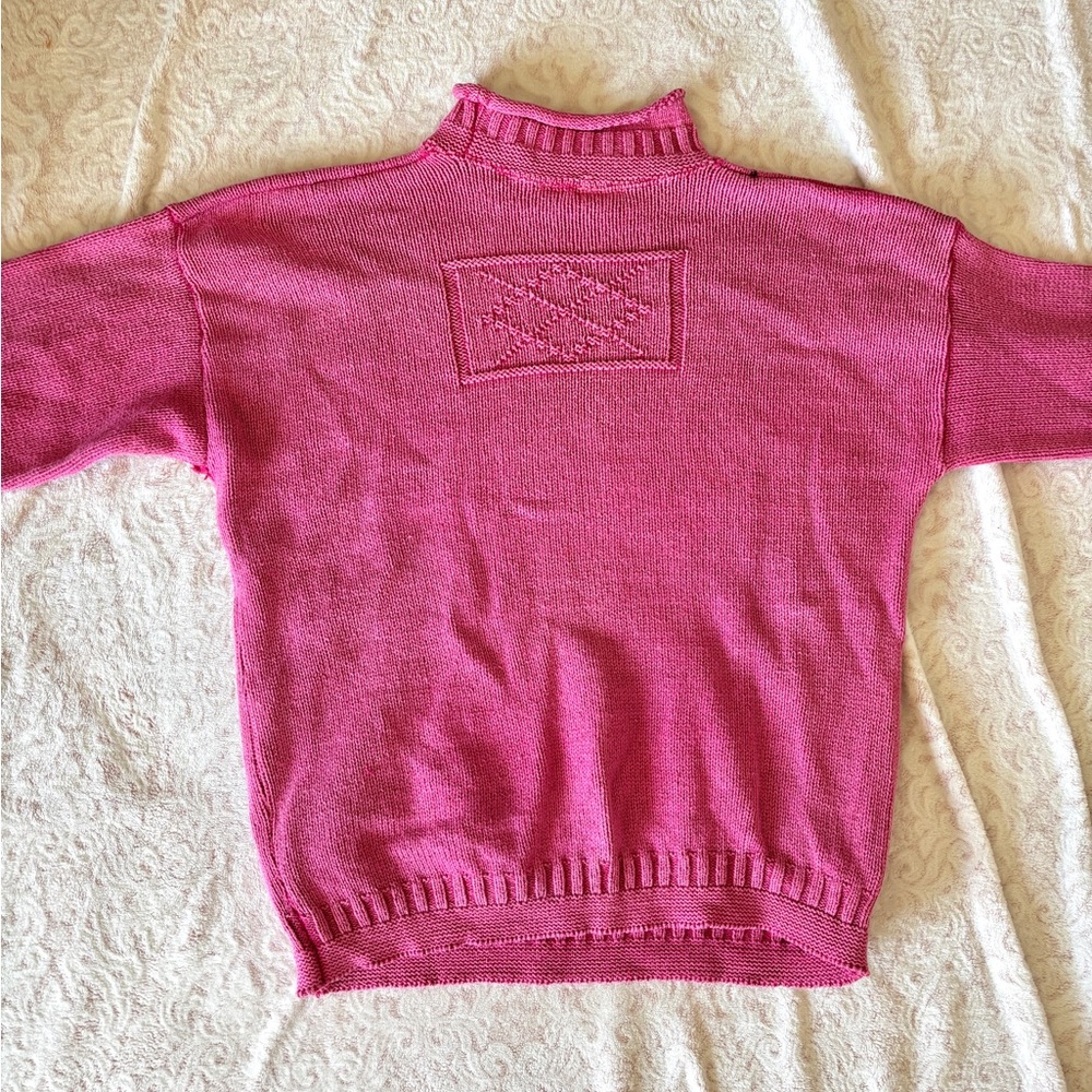 Pink Vintage Turtleneck Knit Sweater - Picture 4 of 6